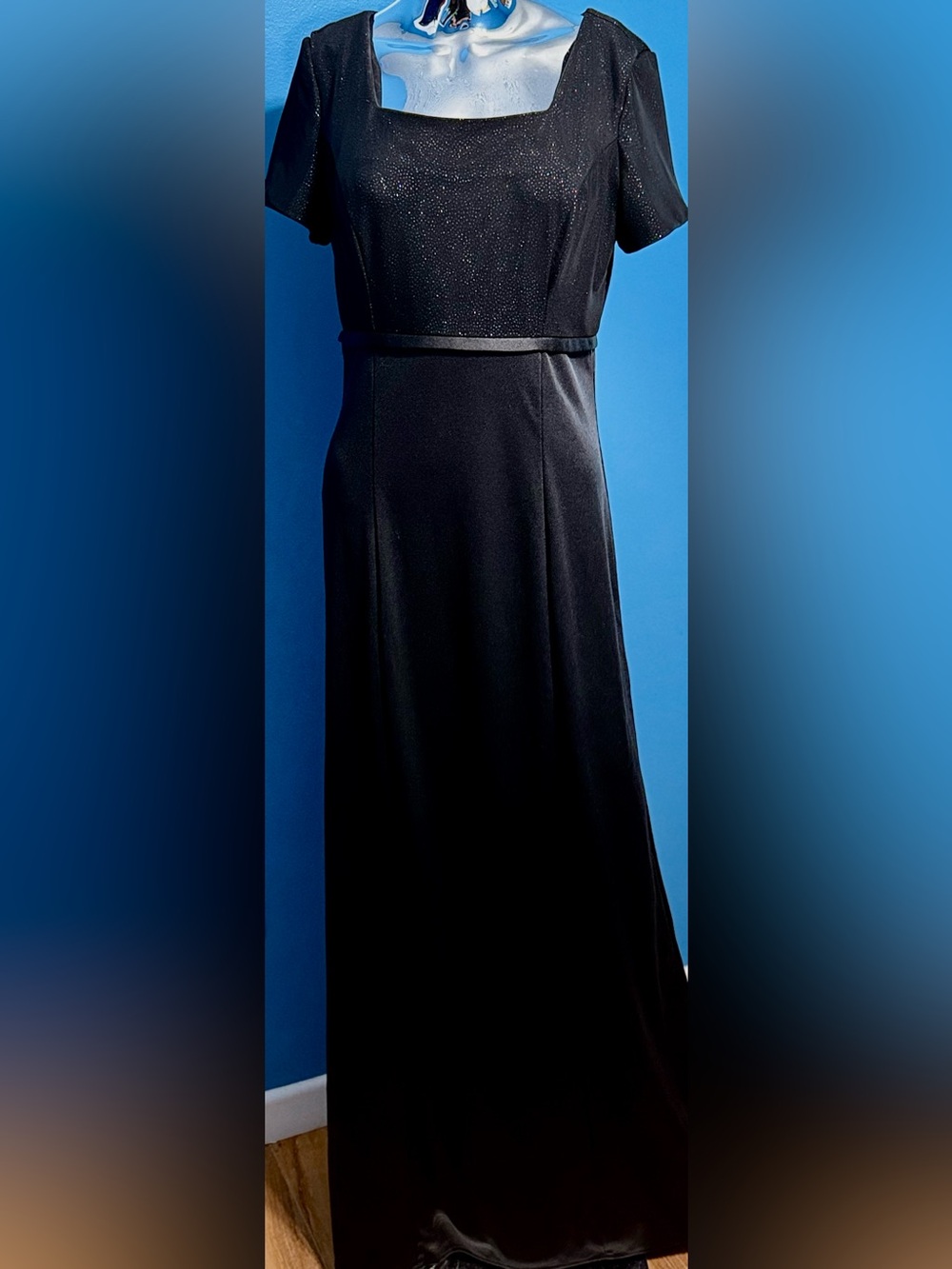 Y2K Southwestern Performance Apparel Black Sparkle Maxi Dress 10